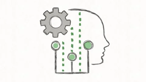 Artificial Intelligence Human Mind Technology Animation 스톡 동영상 341765737
