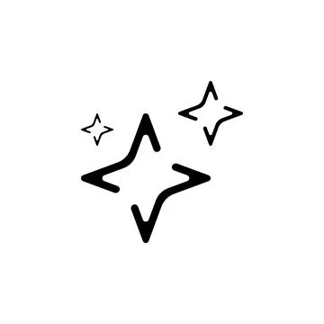 Artificial intelligence icon. AI icon with three stars for logo, applicatio.. Stock Illustration