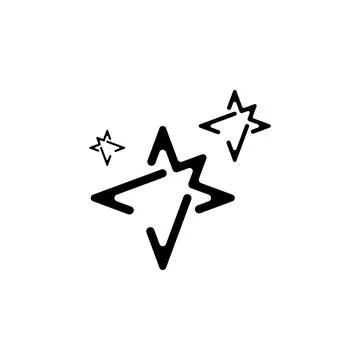 Artificial intelligence icon. AI icon with three stars for logo, applicatio.. Stock Illustration