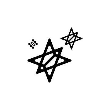 Artificial intelligence icon. AI icon with three stars for logo, applicatio.. Stockillustratie