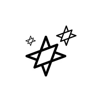 Artificial intelligence icon. AI icon with three stars for logo, applicatio.. Stock Illustration