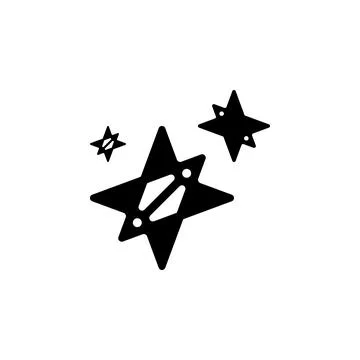 Artificial intelligence icon. AI icon with three stars for logo, applicatio.. Stockillustratie