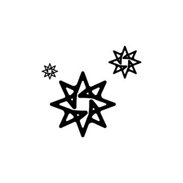 Artificial intelligence icon. AI icon with three stars for logo, applicatio.. Stockillustratie