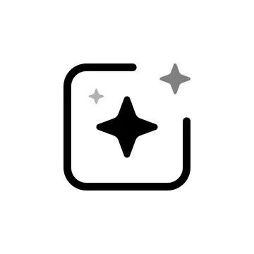 Artificial intelligence icon. AI icon with three stars for logo, applicatio.. Stockillustratie
