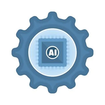 Artificial intelligence icon collection representing smart technology Stock Illustration