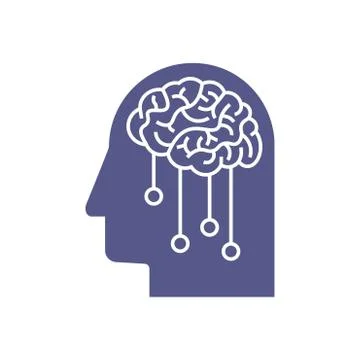Artificial Intelligence icon. Deep machine learning concept ESP 10 스톡 일러스트