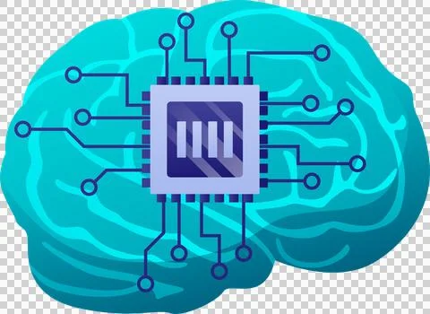 Artificial intelligence icon element design illustration.  Stock Illustration