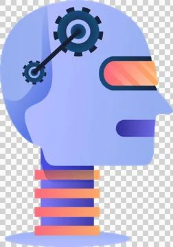 Artificial intelligence icon element design illustration.  Stock Illustration