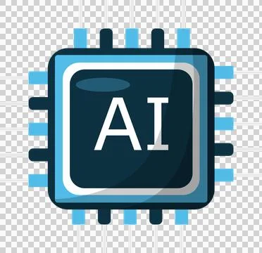 Artificial intelligence icon element design illustration.  Stock Illustration