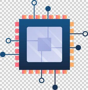 Artificial intelligence icon element design illustration. Stock Illustration