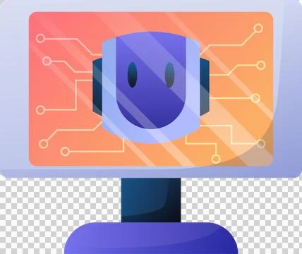 Artificial intelligence icon element design illustration. Stock Illustration