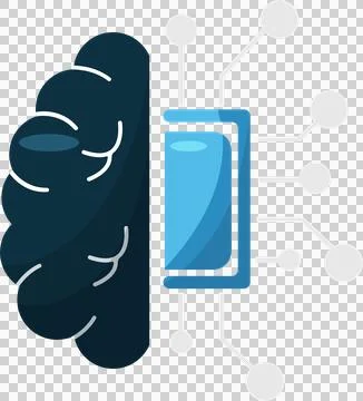 Artificial intelligence icon element design illustration. Stock Illustration