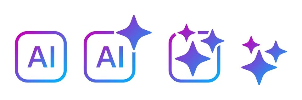 Artificial intelligence icon in flat style. AI generate vector illustration.. イラスト素材