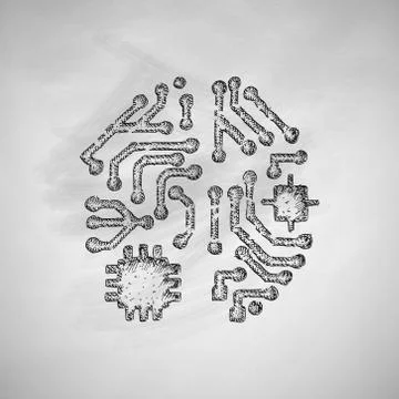 Artificial intelligence icon Stock Illustration