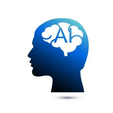 Artificial intelligence icon Stock Illustration