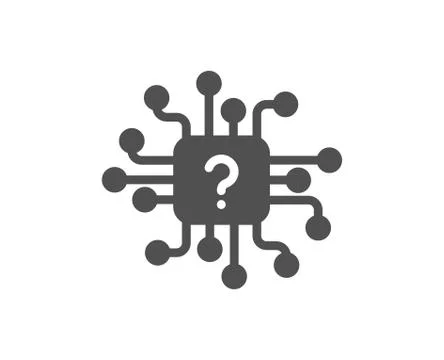 Artificial intelligence icon. Support network sign. Vector Stock Illustration