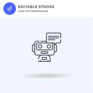 Artificial Intelligence icon vector, filled flat sign, solid pictogram isolated 스톡 일러스트