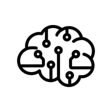 Artificial intelligence icon vector. Isolated contour symbol illustration Stockillustratie
