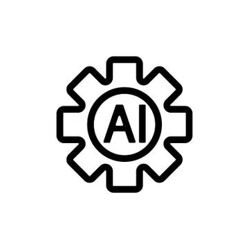 Artificial intelligence icon vector. Isolated contour symbol illustration Stockillustratie