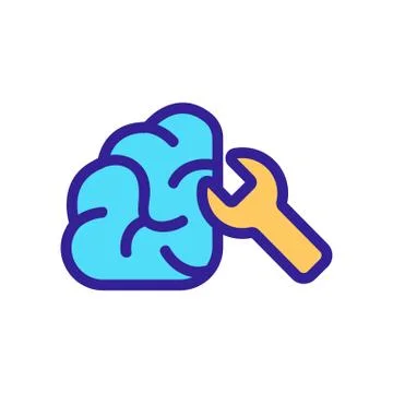 Artificial intelligence icon vector. Isolated contour symbol illustration Stock Illustration