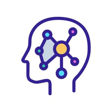 Artificial intelligence icon vector. Isolated contour symbol illustration 스톡 일러스트