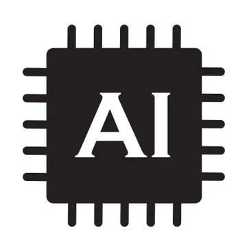 Artificial Intelligence icon on white background. flat style. Artificial Inte Illustrazione stock