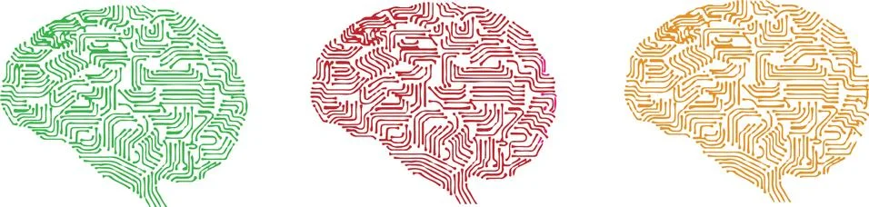 Artificial intelligence icon on white background Stock Illustration