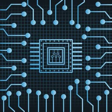 Artificial intelligence icons Illustrazione stock