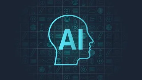 Artificial intelligence illustration Stock Illustration