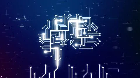Artificial intelligence illustration. Nano technology innovation. Online Stock Illustration