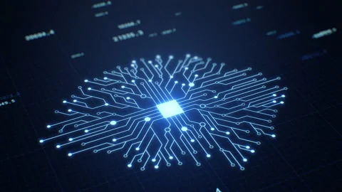 Artificial Intelligence Illustration. Robot Hand Pushing Touch Screen Button Stock Footage 234640049