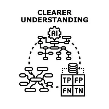 Artificial intelligence improving data analysis for clearer understanding Stockillustratie