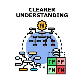 Artificial intelligence improving data analysis for clearer understanding Stock Illustration