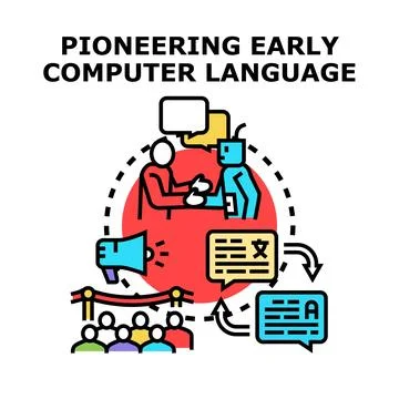 Artificial intelligence improving people communication and language interpr.. Stock Illustration