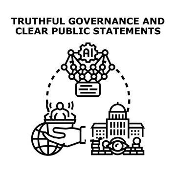 Artificial intelligence improving public governance and transparency Stock Illustration