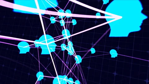 Artificial intelligence increasing memory cloning itself building neural network Stock Footage 201302204