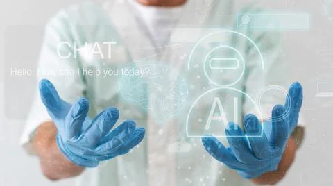 Artificial intelligence industry integration iot industrial business web Stock Photos