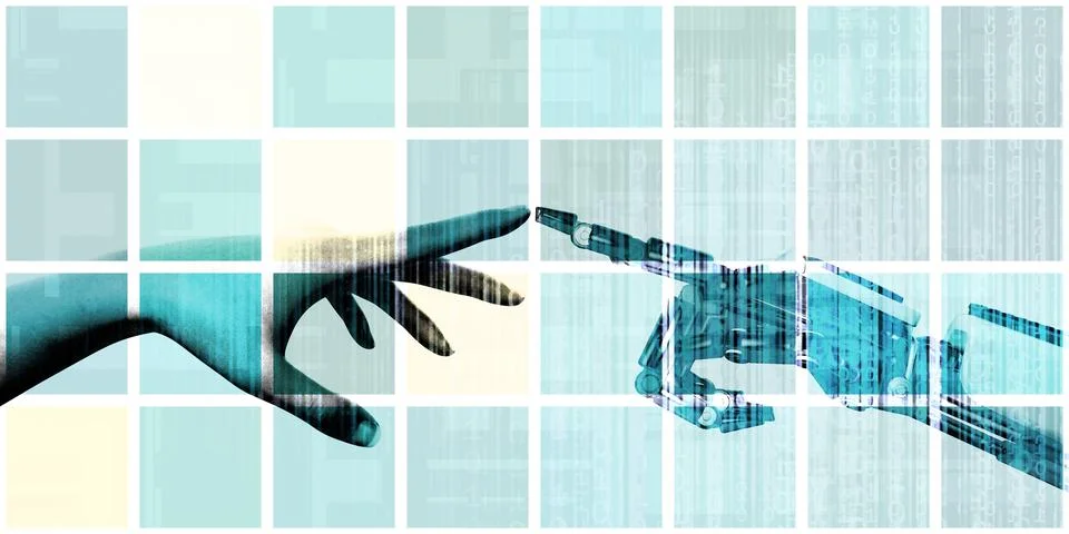 Artificial Intelligence Integration in Human Workflows Stock Photos