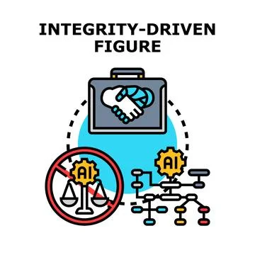 Artificial intelligence integrity and ethical decision making 库存插图