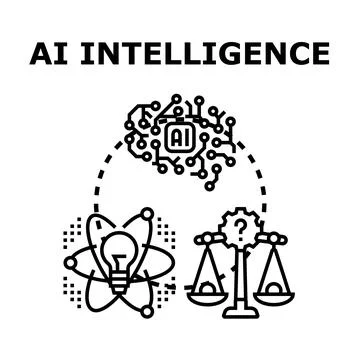 Artificial intelligence intelligence concept evaluating ethical decisions Stock Illustration