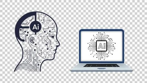 Artificial intelligence is intelligence demonstrated by machines Stock Illustration