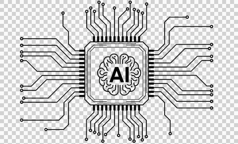 Artificial intelligence is intelligence demonstrated by machines Stock Illustration