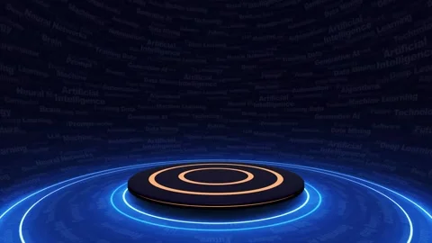 Artificial Intelligence Keywords Animation Background 库存影片 332493229