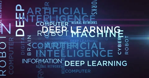Artificial intelligence kinetic text abstract concept loop Stock Footage 252130199