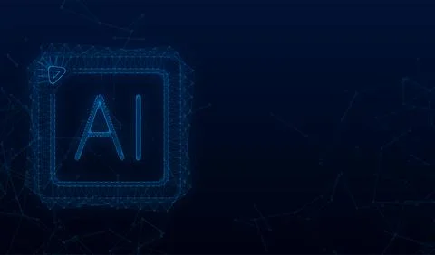 Artificial Intelligence landing page. Ai icon. Vector stock illustration Stock Illustration