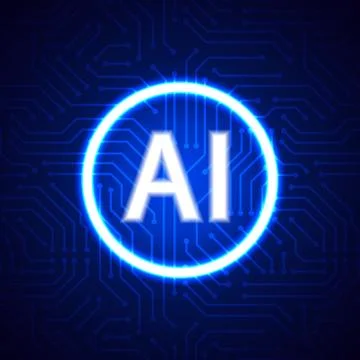 Artificial Intelligence  landing page Stock Illustration