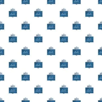 Artificial intelligence laptop with gear pattern on white Stockillustratie