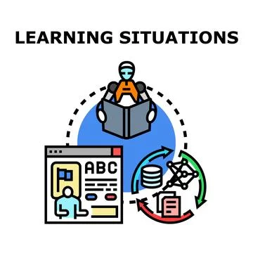Artificial intelligence learning new knowledge and developing skills Illustrazione stock