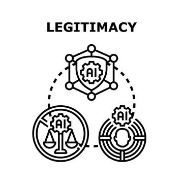 Artificial intelligence legitimacy concept ai systems requiring ethical gover Stock Illustration