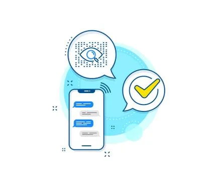 Artificial intelligence line icon. Search ai sign. Vector 스톡 일러스트